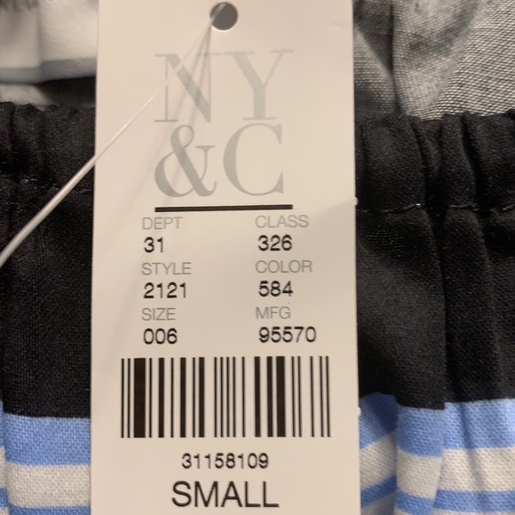 NY&C light/dark blue blouse with white size S. - Picture 5 of 6